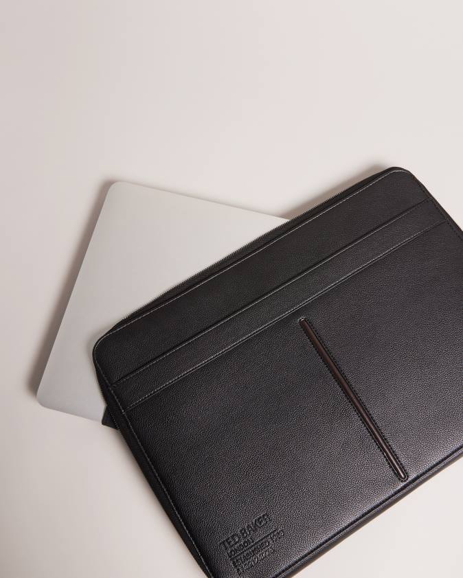 dāvanas Ted Baker plūmju 15 collu mākslīgās ādas klēpjdatora maciņš melns vīriešiem 26TV2115