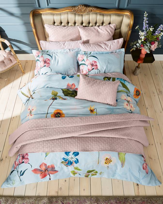 mājas piederumi Ted Baker hamptn hampton king segas pārvalku komplekts gaiši zils kolekcija 26TV2092