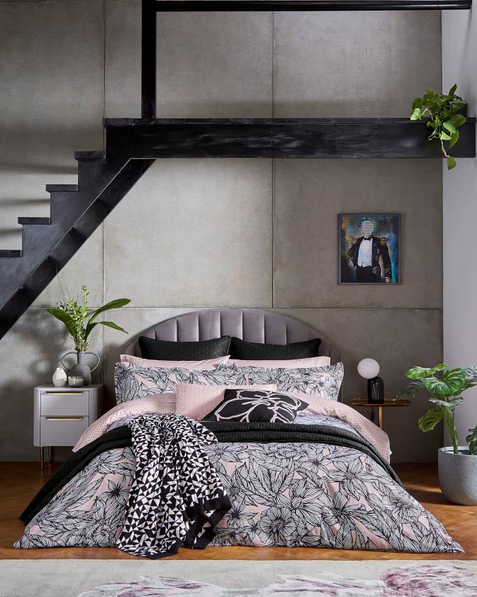 mājas piederumi Ted Baker nanyue vietnam pilna/karalienes segas pārvalku komplekts gaiši rozā kolekcija 26TV2096