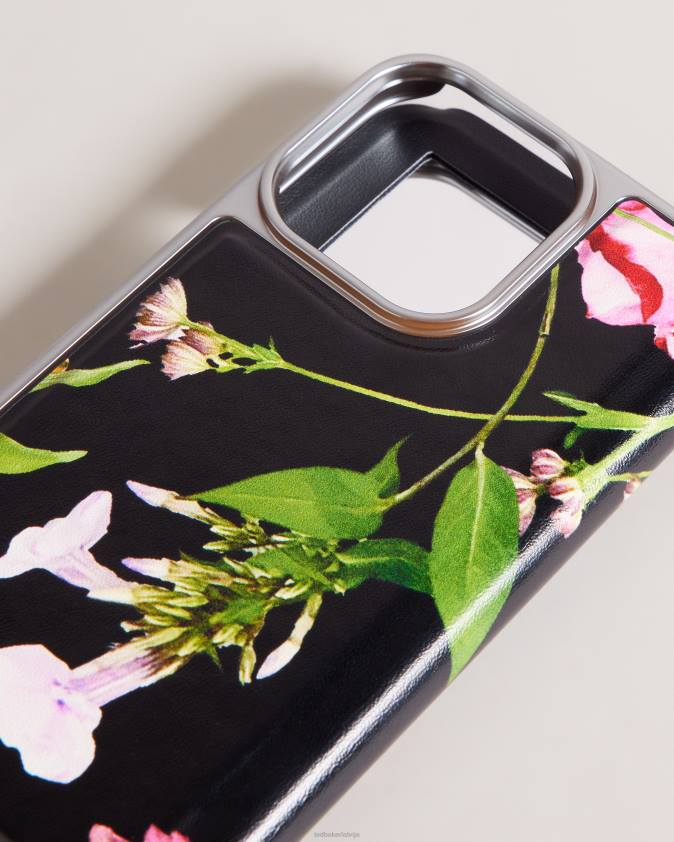 mājas piederumi Ted Baker akivan bouquet print iphone 13 pro spoguļa futrālis melns kolekcija 26TV2108