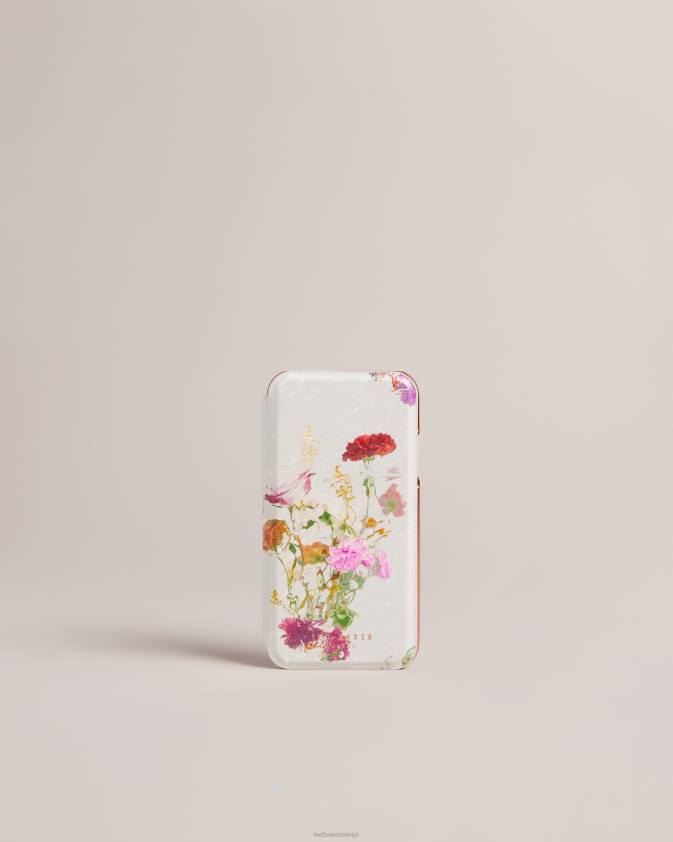mājas piederumi Ted Baker gladyss akvareļu ziedu iphone 11 spoguļa maciņš gaiši rozā kolekcija 26TV2105