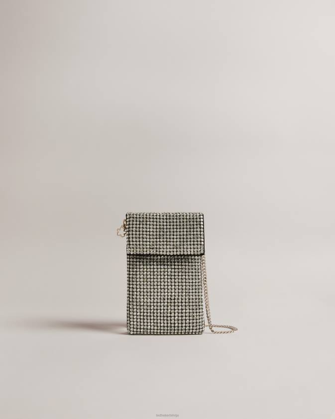 mājas piederumi Ted Baker glitzah kristāla krusta ķermeņa maisiņš Sudrabs kolekcija 26TV791