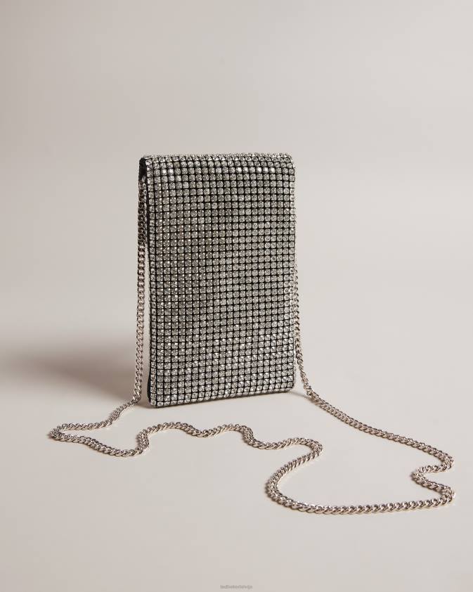 mājas piederumi Ted Baker glitzah kristāla krusta ķermeņa maisiņš Sudrabs kolekcija 26TV791
