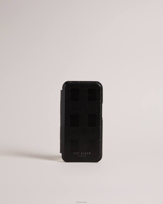 mājas piederumi Ted Baker hcheki house check folio iphone 13 korpuss melns kolekcija 26TV2009