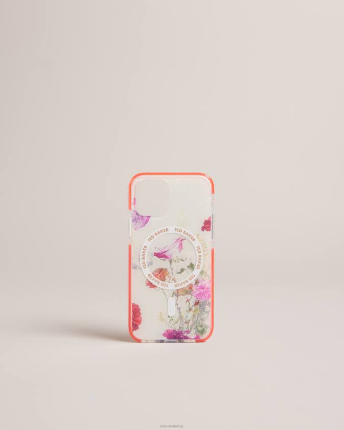 mājas piederumi Ted Baker laverno akvareļu ziedu antishock iphone 12 un 12 pro futrālis balts kolekcija 26TV2106
