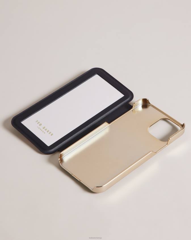 mājas piederumi Ted Baker naudas izpludināts ziedu spogulis folio iphone 12 un 12 pro rozā kolekcija 26TV2113