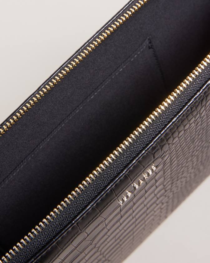 mājas piederumi Ted Baker stelia imitation croc 13 klēpjdatora maciņš melns kolekcija 26TV792