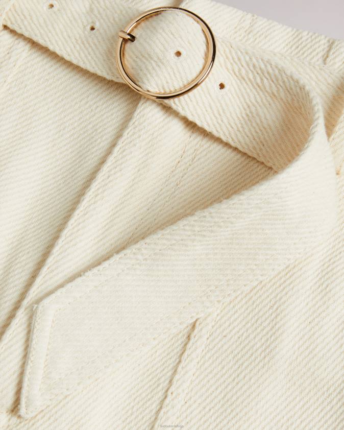 apģērbs Ted Baker indigo krāsas šorti ar augstu jostasvietu ziloņkauls sievietes 26TV300