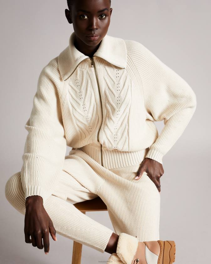 apģērbs Ted Baker juliiah inženierijas trikotāžas skrējējs dabisks sievietes 26TV611