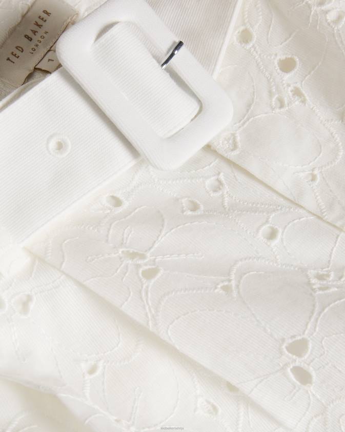 apģērbs Ted Baker suzet pielāgoti šorti ar jostu balts sievietes 26TV566