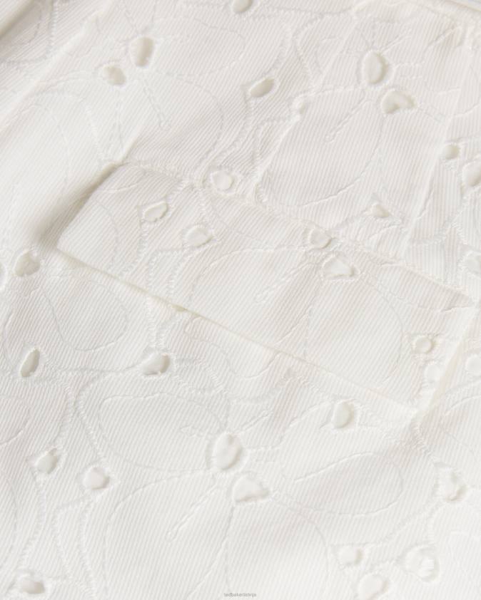 apģērbs Ted Baker suzet pielāgoti šorti ar jostu balts sievietes 26TV566