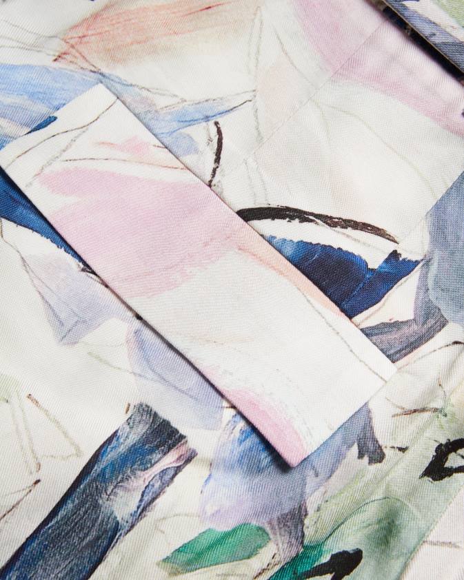 apģērbs Ted Baker tarinah abstract print pielāgoti šorti balts sievietes 26TV439