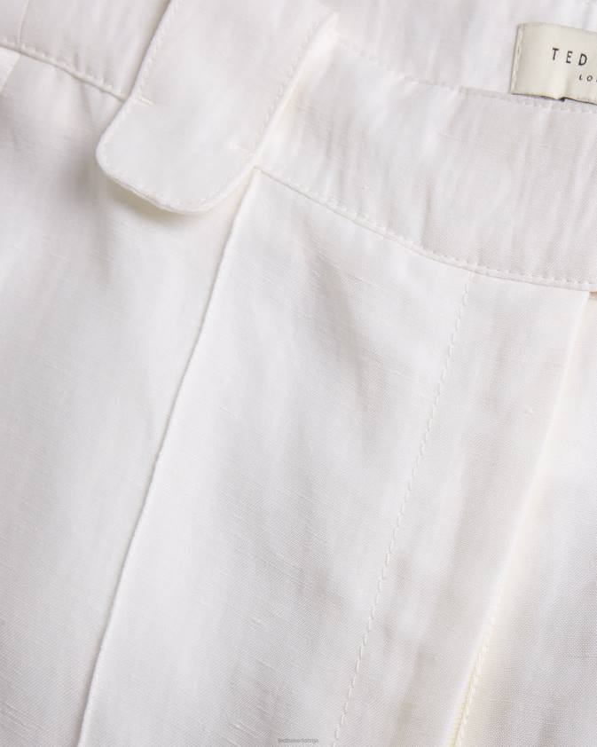 apģērbs Ted Baker astaat platas smokinga bikses ar šķelšanos sānos krēms sievietes 26TV311