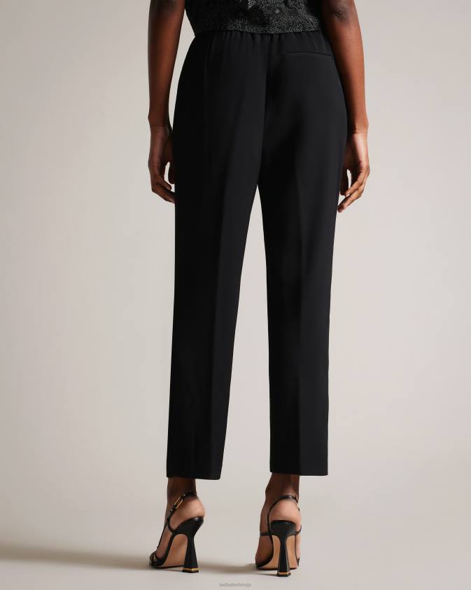 apģērbs Ted Baker laurai taisnas kājas potītes grazer joggers melns sievietes 26TV161