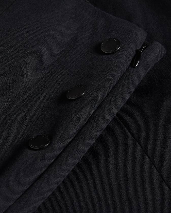 apģērbs Ted Baker liroi bikses ar augstu jostasvietu ar mākslīgiem popperiem melns sievietes 26TV297