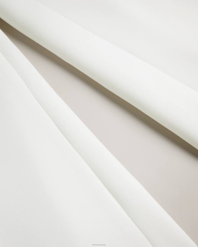 apģērbs Ted Baker llaylat reljefa pogas platas bikses balts sievietes 26TV332