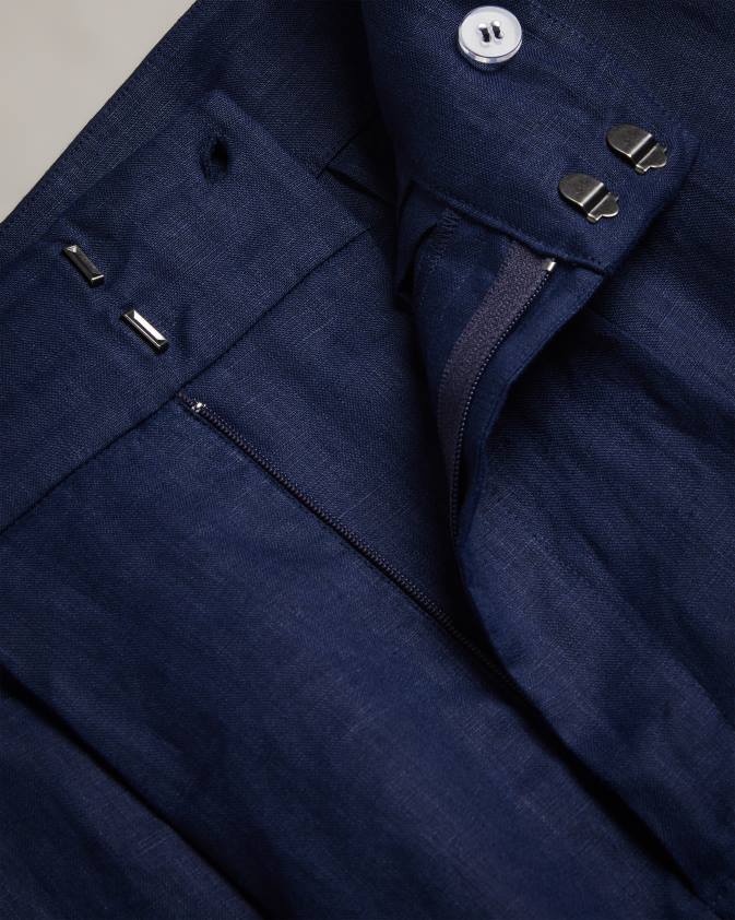 apģērbs Ted Baker lucihh pielāgotas lina platas bikses flote sievietes 26TV479