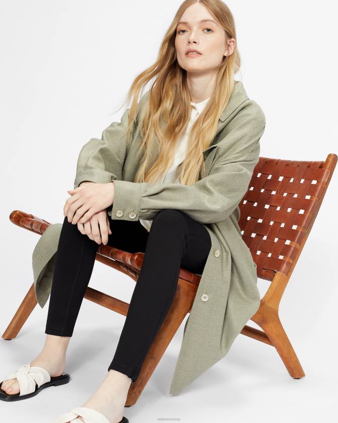 apģērbs Ted Baker strenti skinny zip cuff ponti jeggings melns sievietes 26TV284