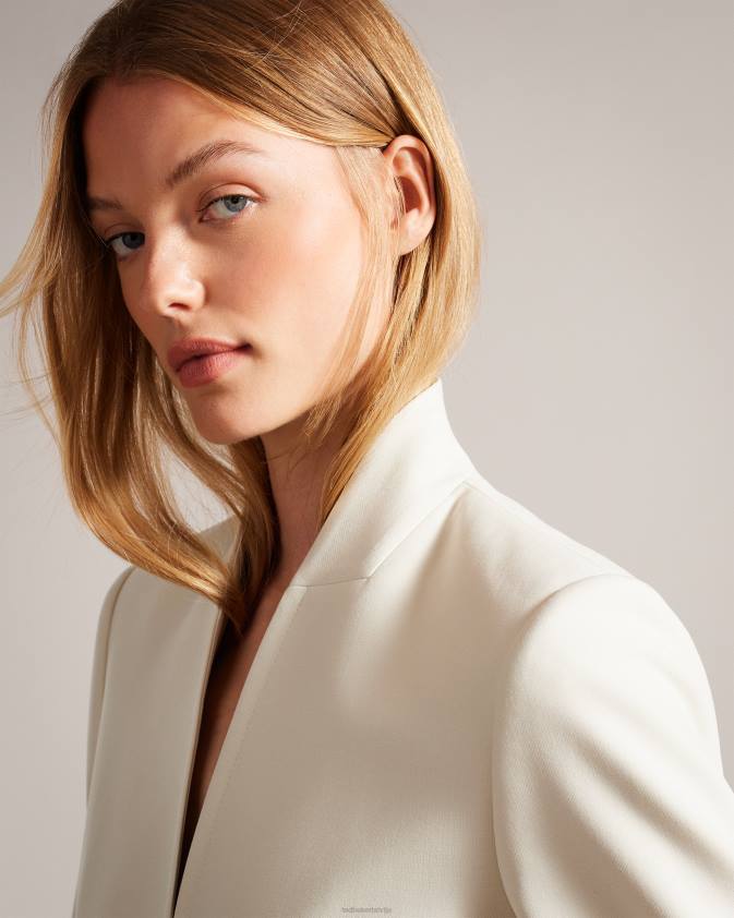 apģērbs Ted Baker ambero vienrindu bleizeris bez apkakles dabisks sievietes 26TV217