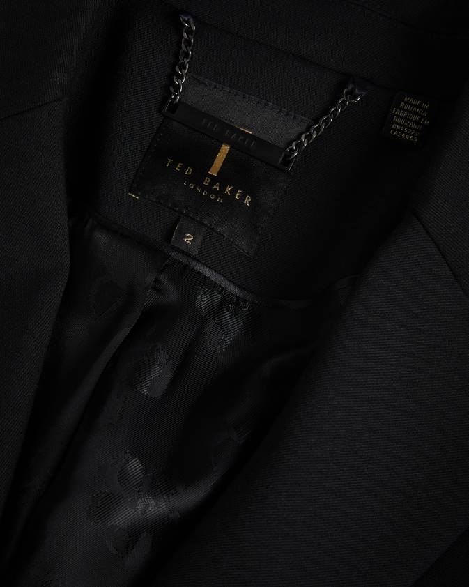 apģērbs Ted Baker fritta āķu jedas vienrindas žakete melns sievietes 26TV224