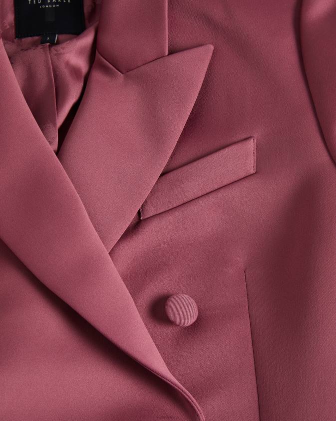 apģērbs Ted Baker serafes divrindu satīna boyfriend žakete dziļi violets sievietes 26TV51