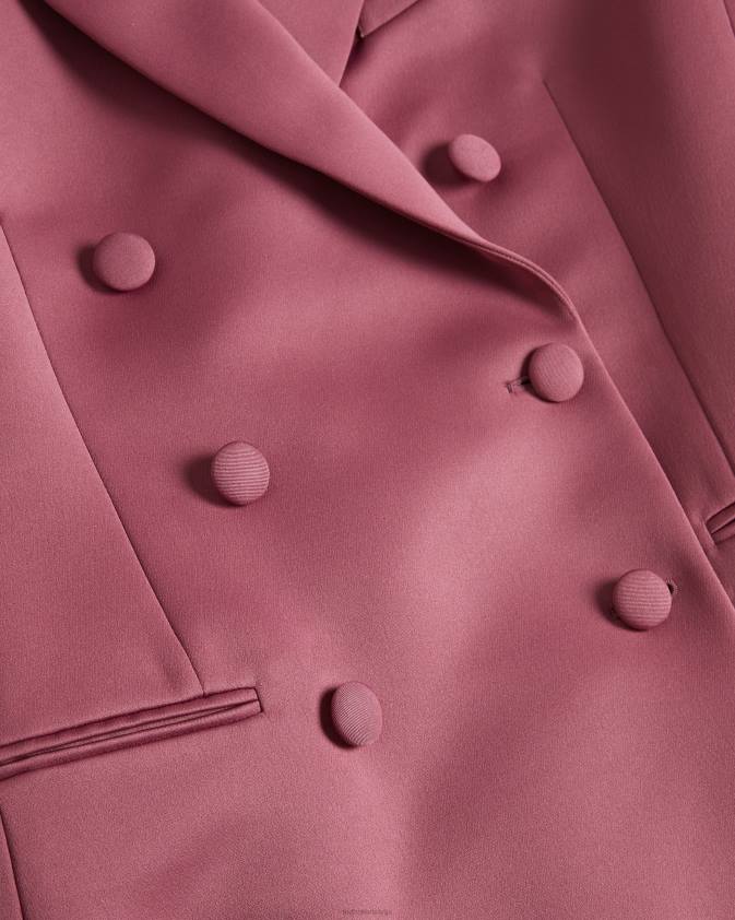 apģērbs Ted Baker serafes divrindu satīna boyfriend žakete dziļi violets sievietes 26TV51