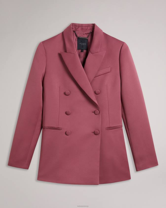 apģērbs Ted Baker serafes divrindu satīna boyfriend žakete dziļi violets sievietes 26TV51