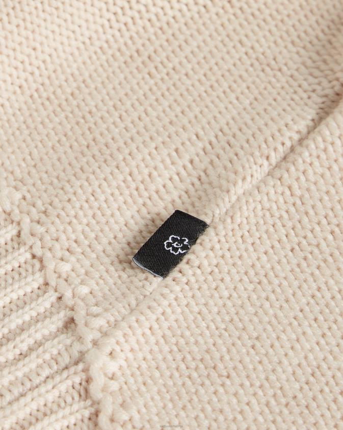 apģērbs Ted Baker lejah teksturēts ziedu vilnas džemperis gaiši brūns sievietes 26TV630