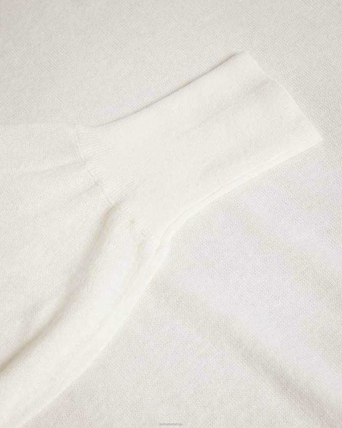 apģērbs Ted Baker nicci piedurkņu detalizēts džemperis balts sievietes 26TV543