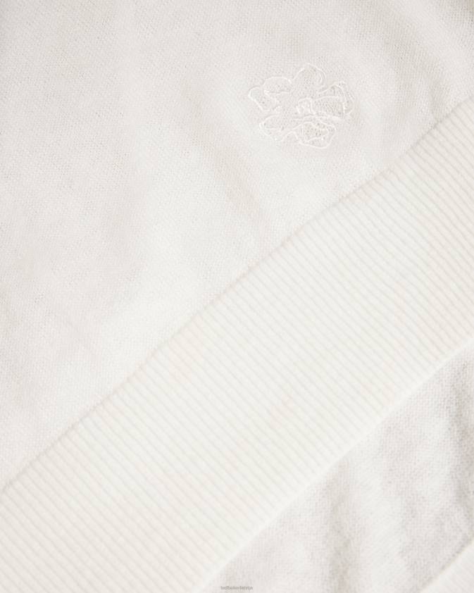 apģērbs Ted Baker nicci piedurkņu detalizēts džemperis balts sievietes 26TV543