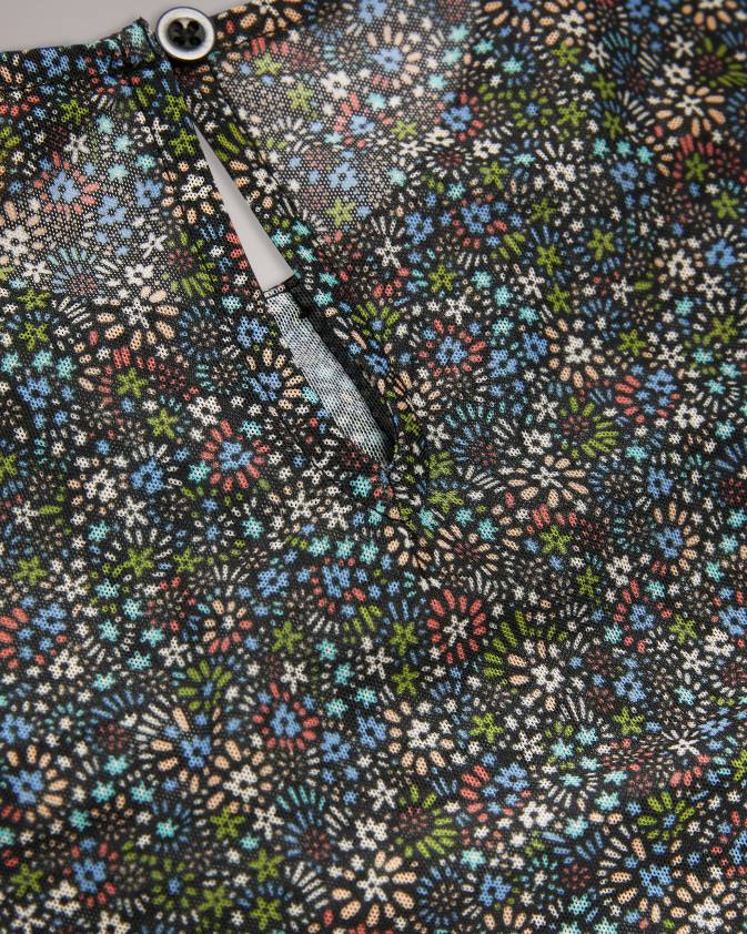 apģērbs Ted Baker savannn rouched priekšējā džersija tops melns sievietes 26TV575