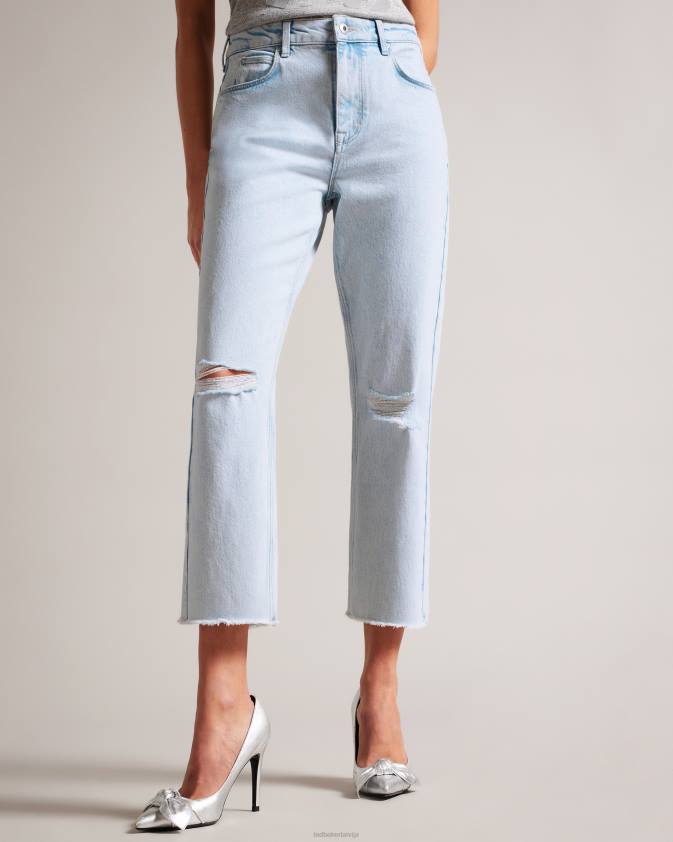 apģērbs Ted Baker chrishl taisnas kājas potītes grazer džinsi viegla mazgāšana sievietes 26TV360