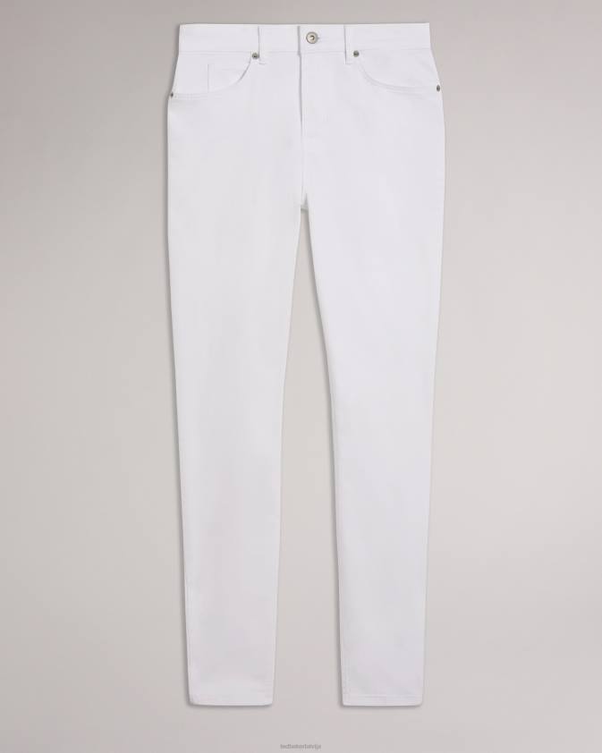 apģērbs Ted Baker ziarah šauri džinsi balts sievietes 26TV298