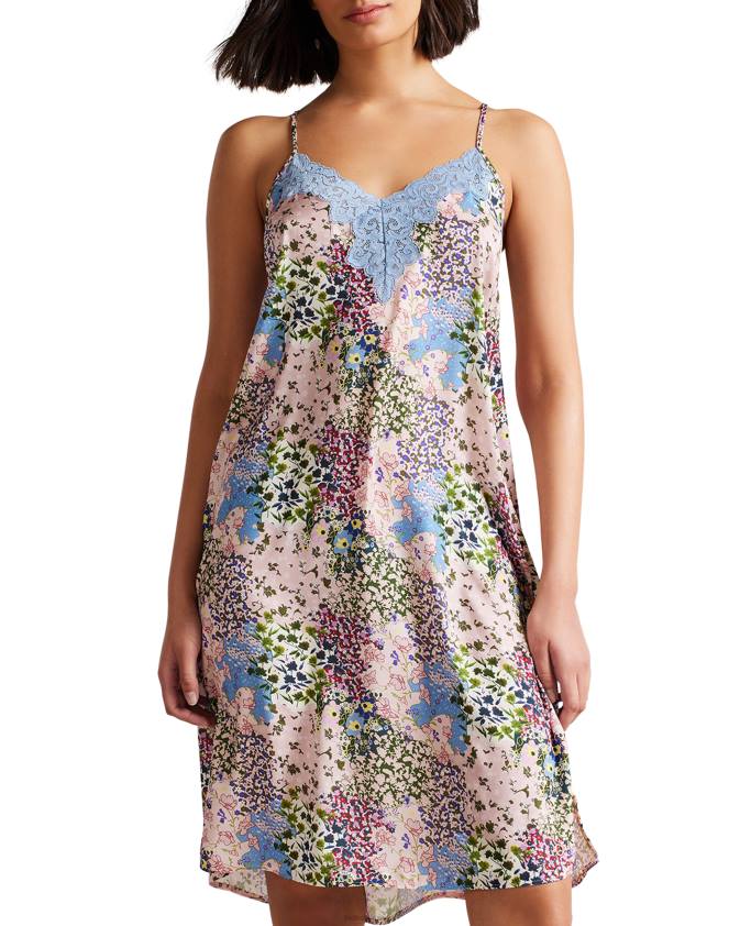 apģērbs Ted Baker abeley printed chemise gaiši rozā sievietes 26TV625