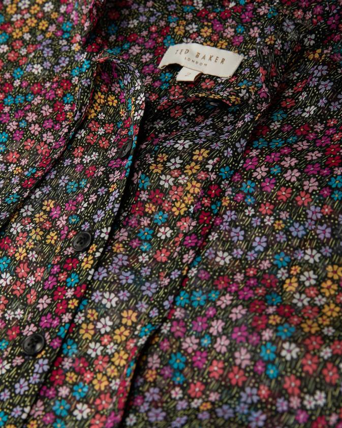 apģērbs Ted Baker bevlijas midi kleita ar pazeminātu jostasvietu melns sievietes 26TV519