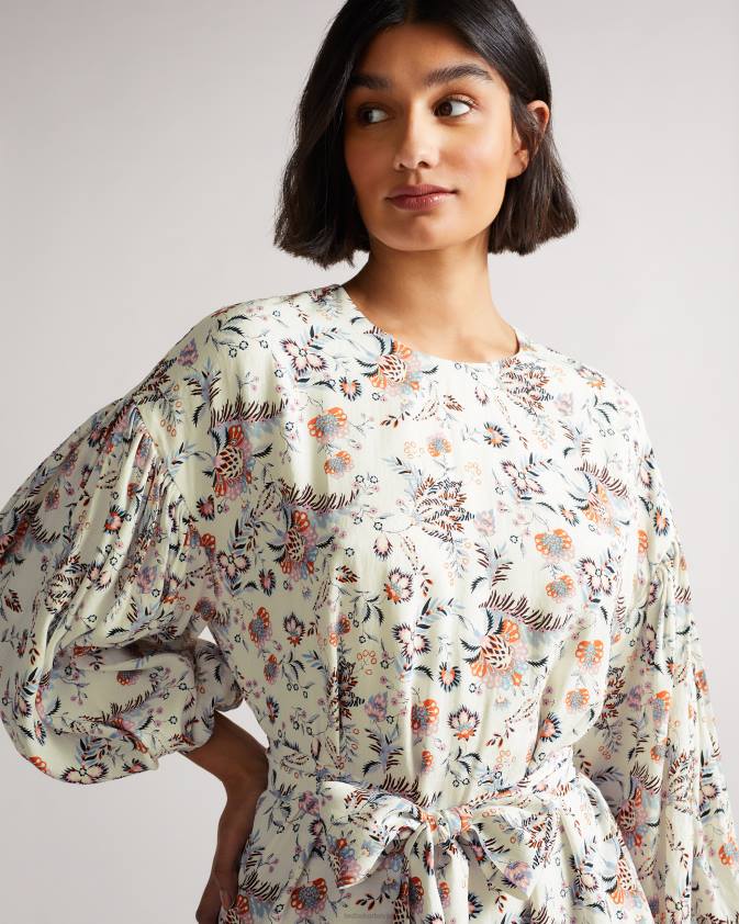 apģērbs Ted Baker gillie mini kleita ar augstu kakla izgriezumu balts sievietes 26TV517