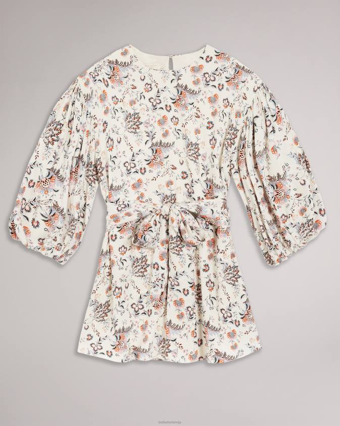 apģērbs Ted Baker gillie mini kleita ar augstu kakla izgriezumu balts sievietes 26TV517