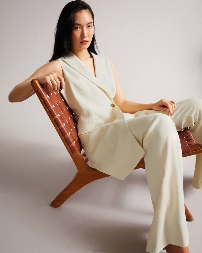 apģērbs Ted Baker joannid minikleita bez piedurknēm ziloņkauls sievietes 26TV629