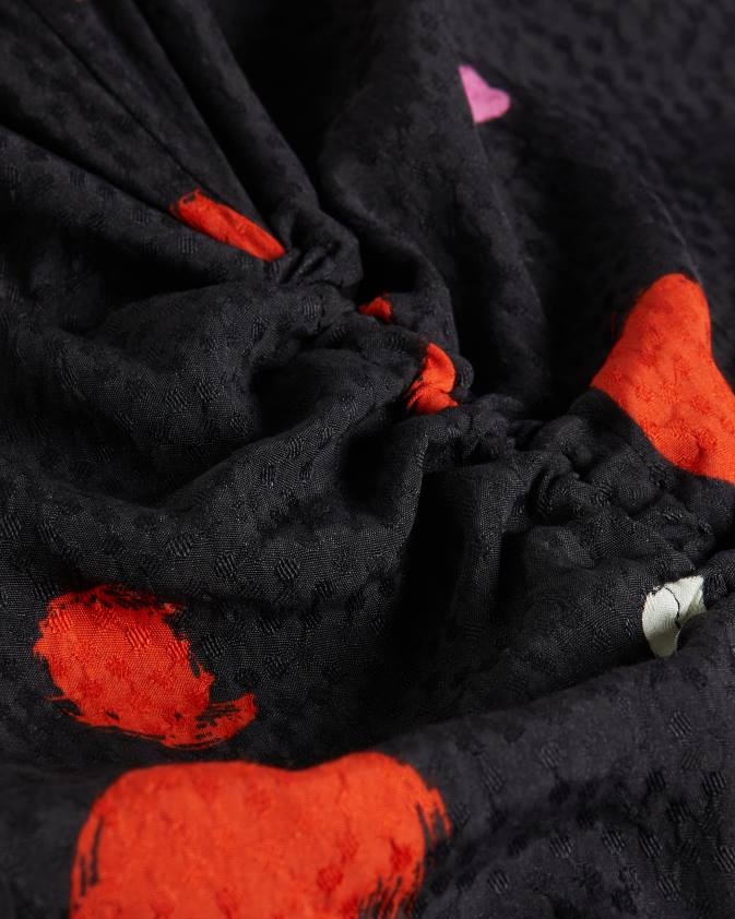 apģērbs Ted Baker lizzzee rievotas sānu detaļas midi kleita melns sievietes 26TV535