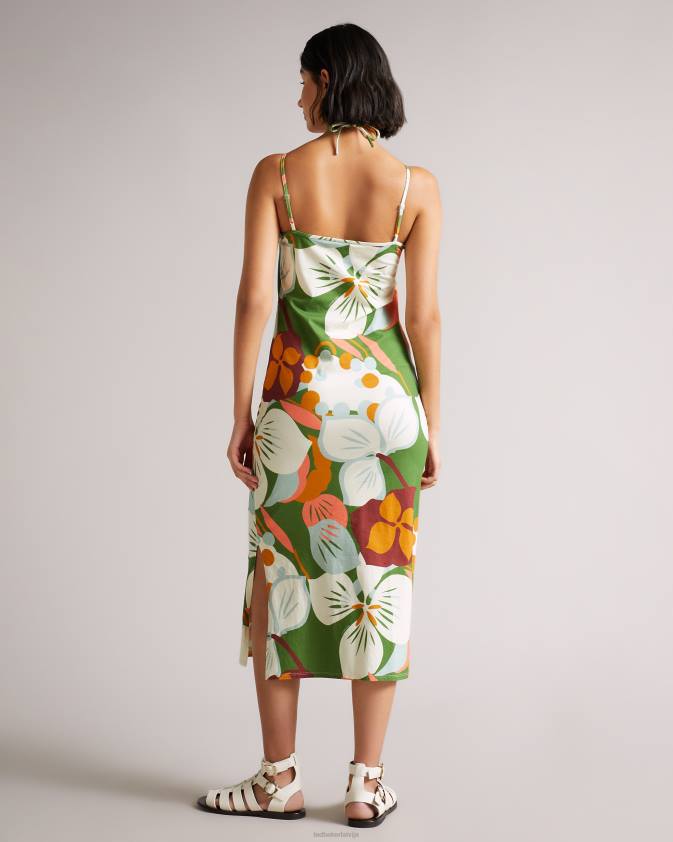 apģērbs Ted Baker lotye strap bodycon zaļš sievietes 26TV647