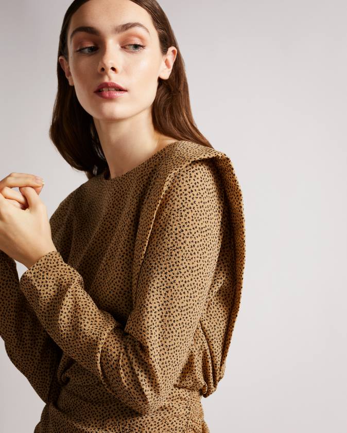 apģērbs Ted Baker quinci mini kleita ar plecu detaļām melns sievietes 26TV531