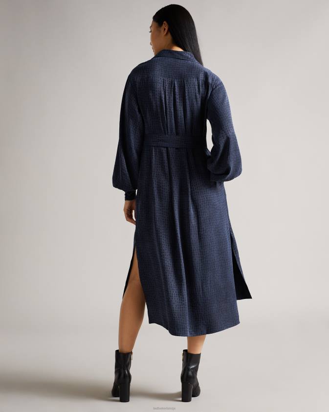 apģērbs Ted Baker sammmie d gredzenu midi kleita tumši zils sievietes 26TV512