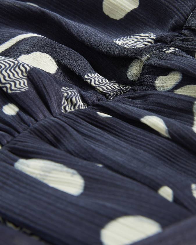 apģērbs Ted Baker steviee puff piedurknēm slidotājs kleita flote sievietes 26TV548