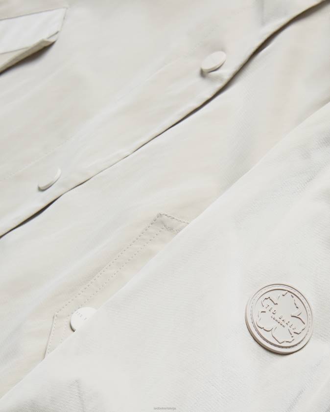 apģērbs Ted Baker Renniey tehniskais lietus mac balts sievietes 26TV662