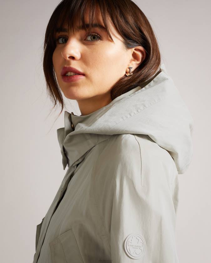 apģērbs Ted Baker Renniey tehniskais lietus mac balts sievietes 26TV662