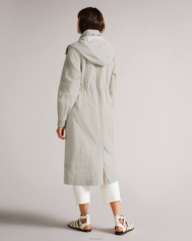 apģērbs Ted Baker Renniey tehniskais lietus mac balts sievietes 26TV662