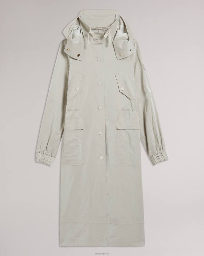 apģērbs Ted Baker Renniey tehniskais lietus mac balts sievietes 26TV662
