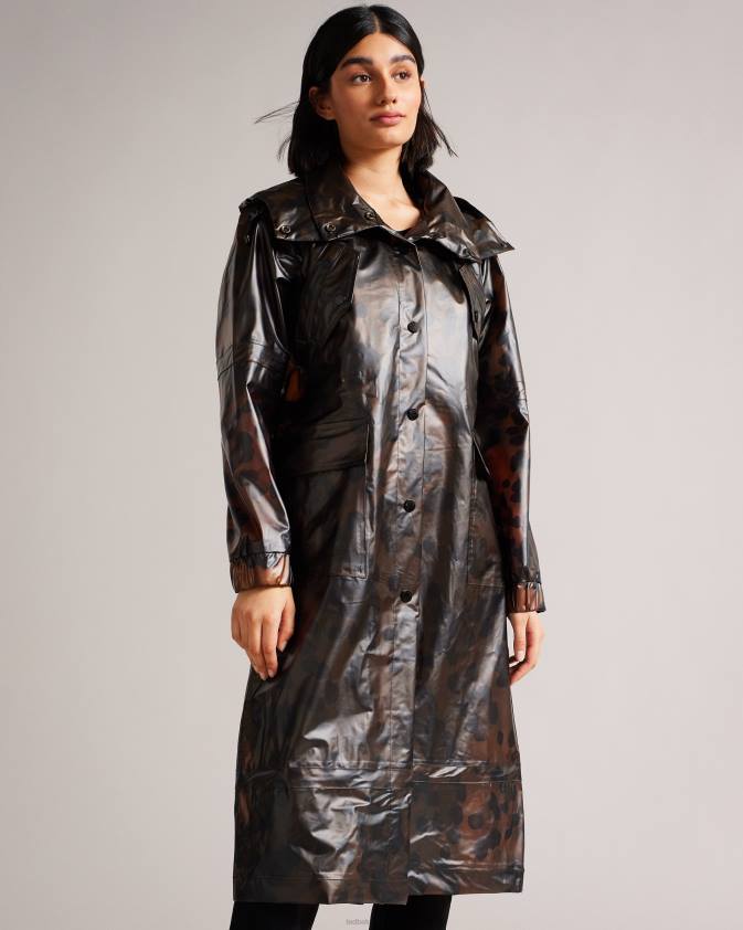 apģērbs Ted Baker Rosalei printed rain mac gaiši brūns sievietes 26TV557