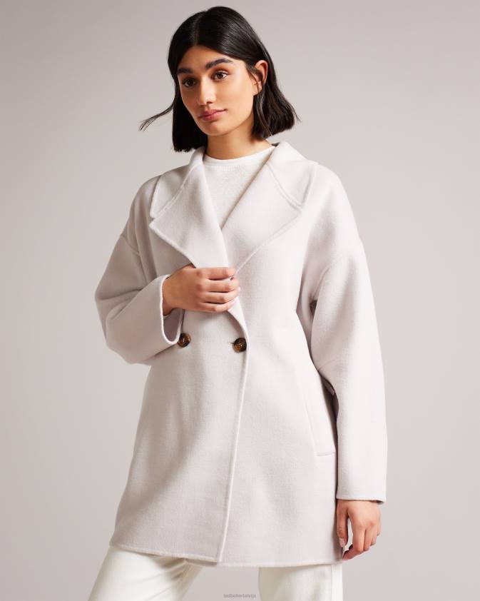 apģērbs Ted Baker caysa kokona mētelis ar lielizmēra apkakli rozā sievietes 26TV522