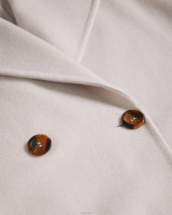 apģērbs Ted Baker caysa kokona mētelis ar lielizmēra apkakli rozā sievietes 26TV522